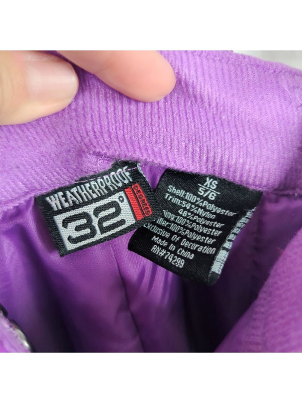 Weatherproof Girls Snow Bib 5 6 Small Pants Purple - Picture 8 of 10